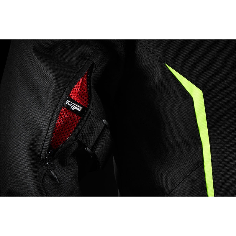Furygan Yori motoristična jakna črno-bela-fluo rumena