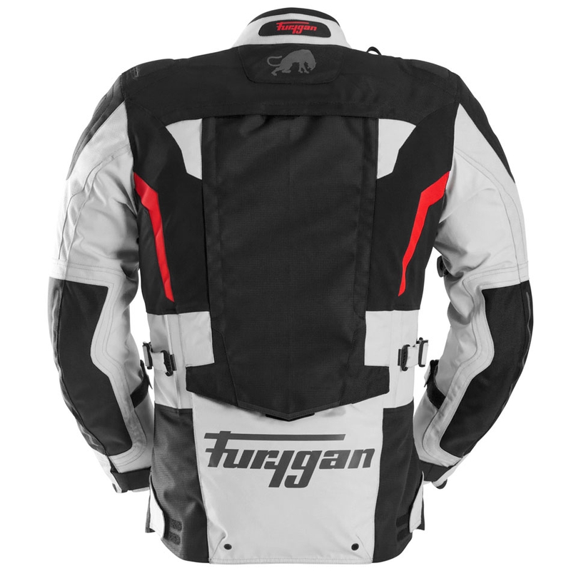 Motoristična jakna Furygan Montroc Kevlar® Primaloft® 3IN1+ črno-bež-rdeča