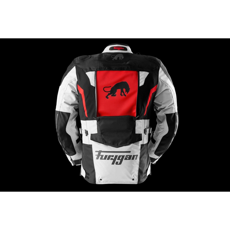 Motoristična jakna Furygan Montroc Kevlar® Primaloft® 3IN1+ črno-bež-rdeča