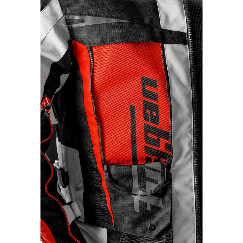 Motoristična jakna Furygan Montroc Kevlar® Primaloft® 3IN1+ črno-bež-rdeča