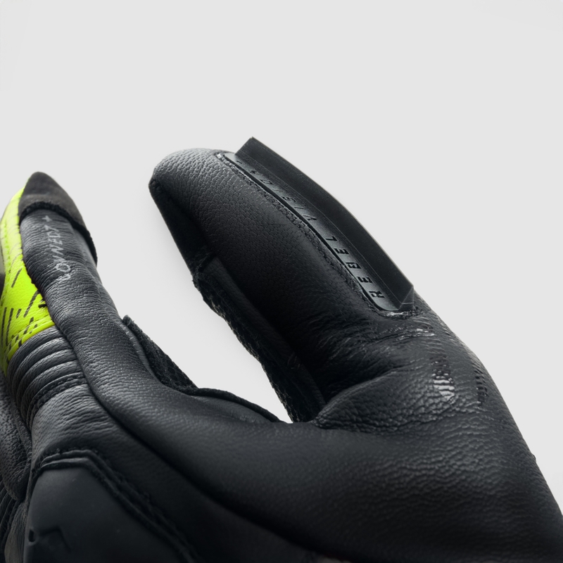 Motoristične rokavice Rebelhorn Viper črno-sivo-fluo rumene