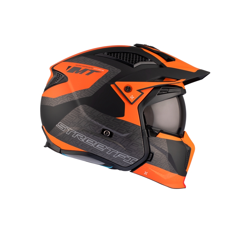 Odprta čelada z masko MT Streetfighter SV Totem B4 black-grey-orange