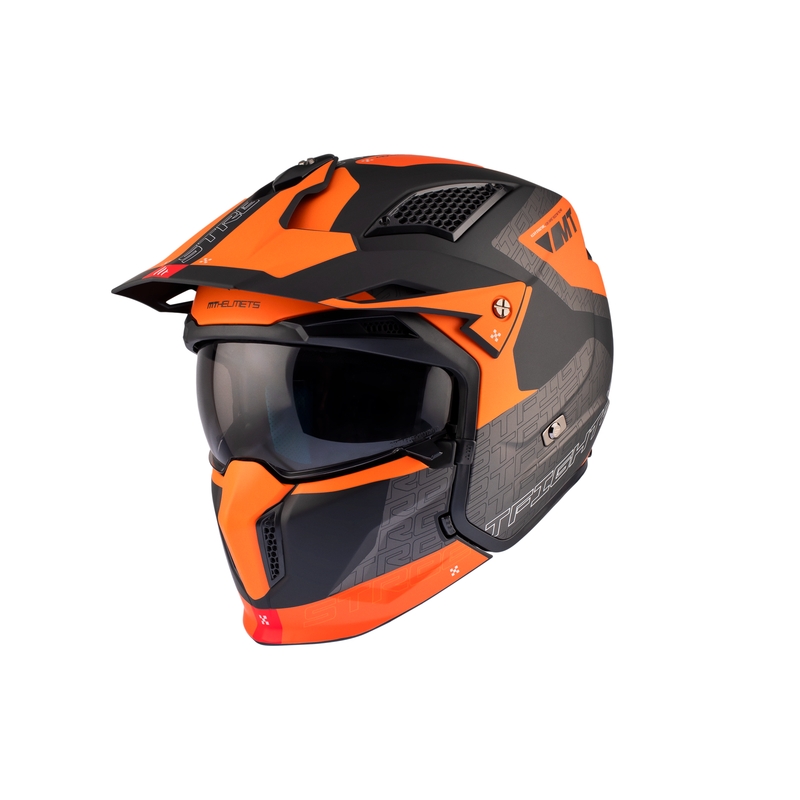 Odprta čelada z masko MT Streetfighter SV Totem B4 black-grey-orange