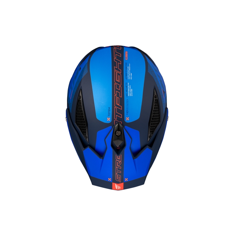 Odprta čelada z masko MT Streetfighter SV Totem C17 belo-modra