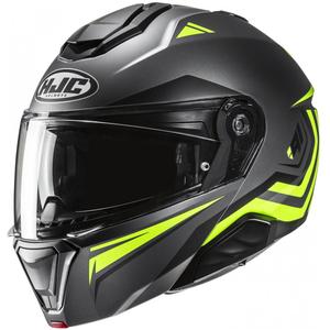 HJC i91 Tricus MC3HSF motoristična čelada na preklop črno-fluo rumena