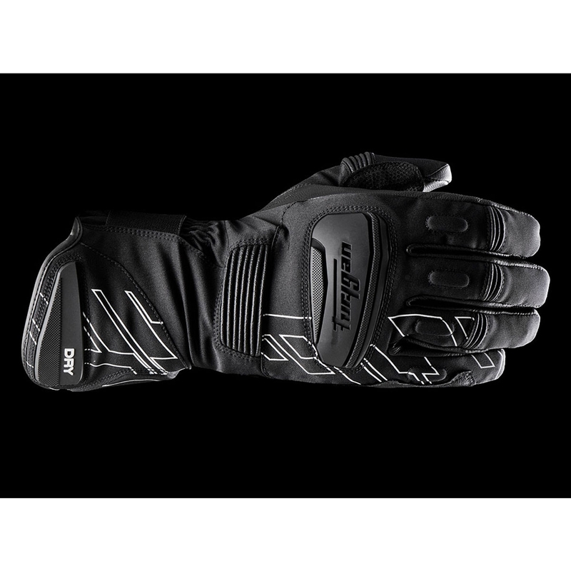 Furygan Starker D3O® PrimaLoft® 37.5® motoristične rokavice črno-bele
