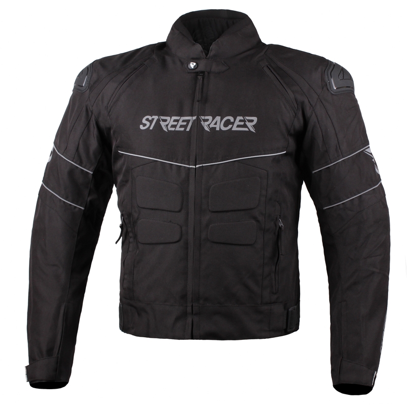 Street Racer Spark Black Motorcycle Jacket razprodaja