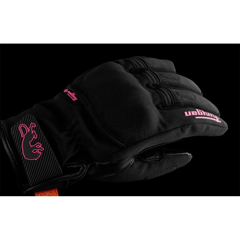 Ženske motoristične rokavice Furygan Jet Lady All Season D3O® Evo črno-roza