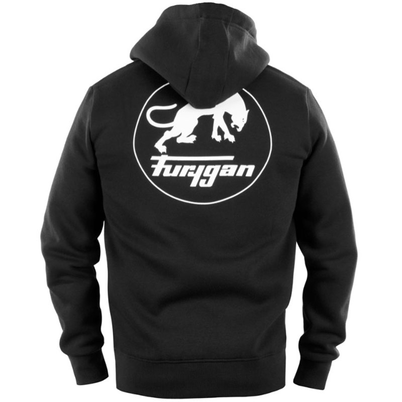 Furygan Corpo Pulover z zadrgo črno-bel