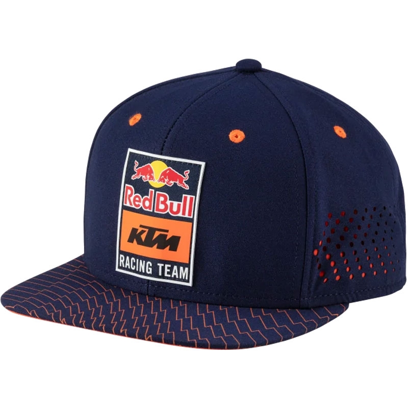 KTM Red Bull Racing Grid Flat Cap modro-oranžna
