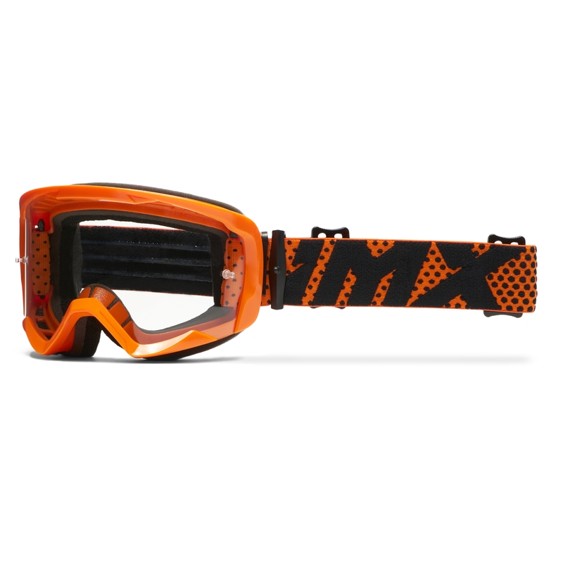 Oranžna motoristična očala iMX Endurance Flip s prozornim pleksi steklom