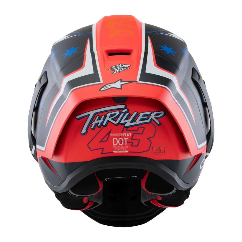 Alpinestars Supertech R10 Limited Edition Jack Miller Full Face Motoristična čelada Mat Carbon Red-Blue-Yellow-White