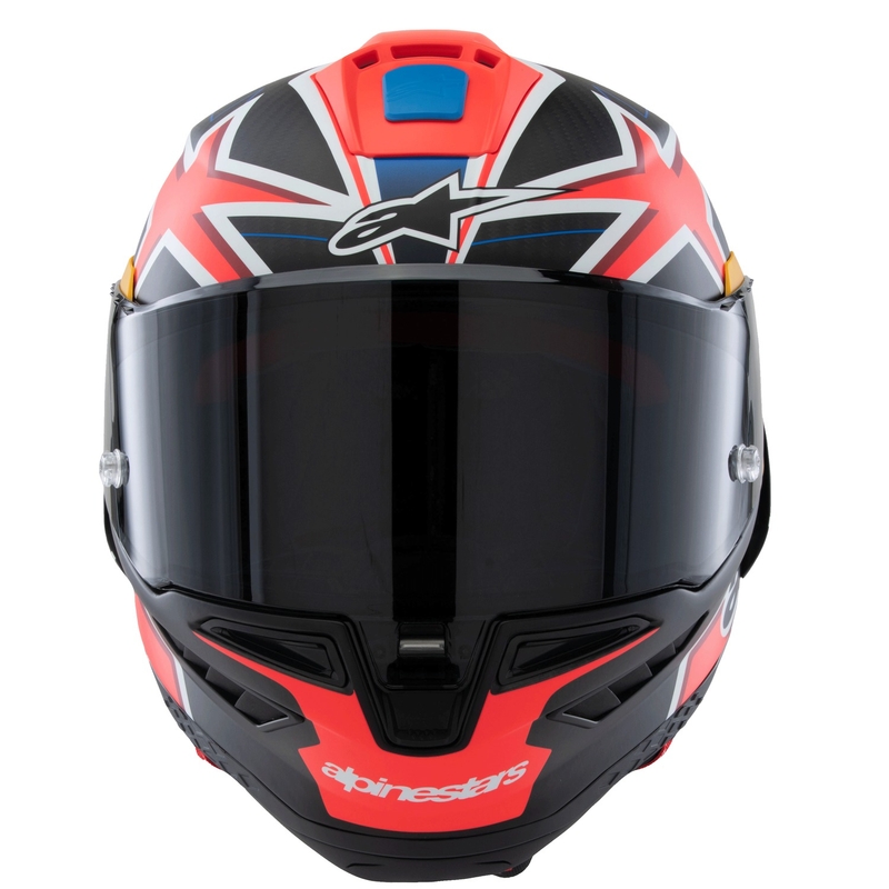 Alpinestars Supertech R10 Limited Edition Jack Miller Full Face Motoristična čelada Mat Carbon Red-Blue-Yellow-White