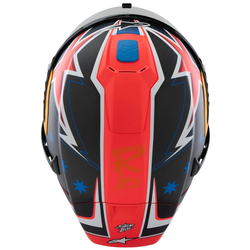 Alpinestars Supertech R10 Limited Edition Jack Miller Full Face Motoristična čelada Mat Carbon Red-Blue-Yellow-White
