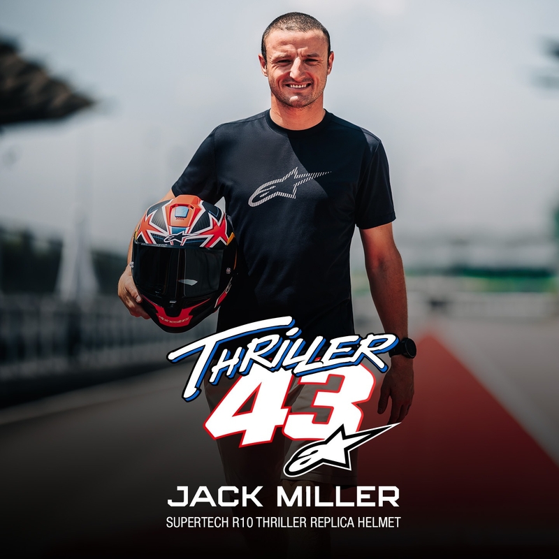 Alpinestars Supertech R10 Limited Edition Jack Miller Full Face Motoristična čelada Mat Carbon Red-Blue-Yellow-White