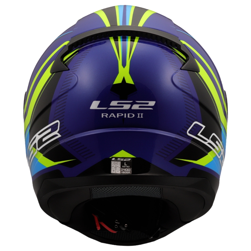 Celotna motoristična čelada LS2 FF353 Rapid II Flitz fluo rumeno-modra