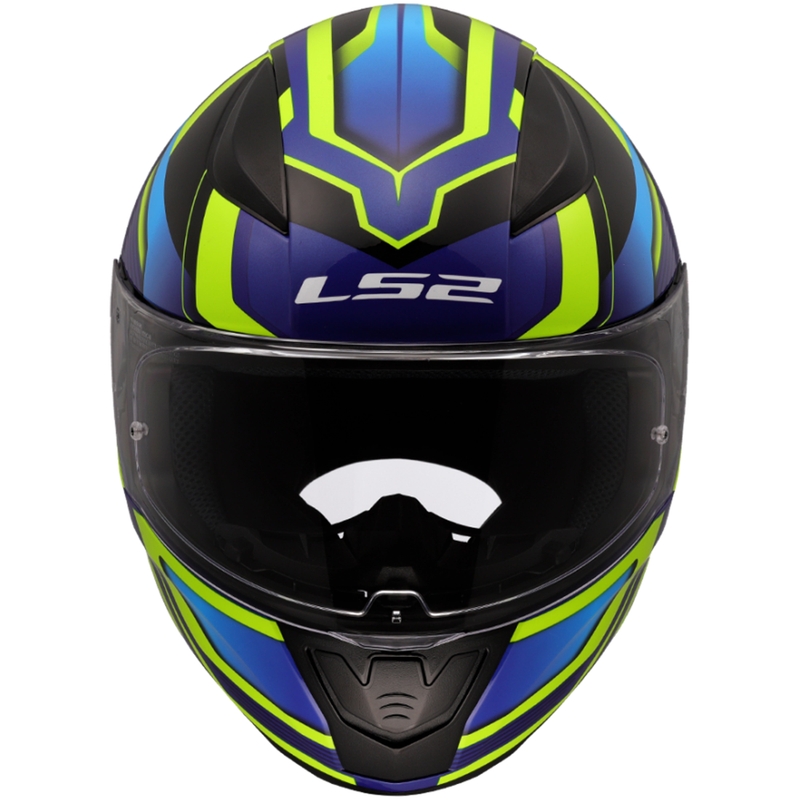 Celotna motoristična čelada LS2 FF353 Rapid II Flitz fluo rumeno-modra