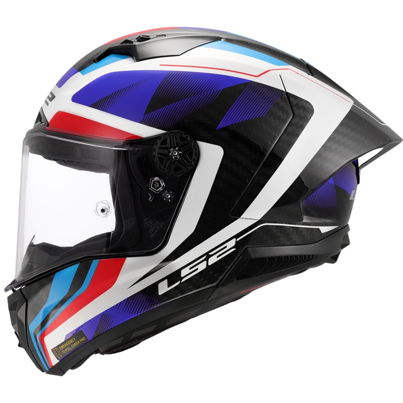 Celoobrazna motoristična čelada LS2 FF805 Thunder C GP Aero Raute modro-rdeča