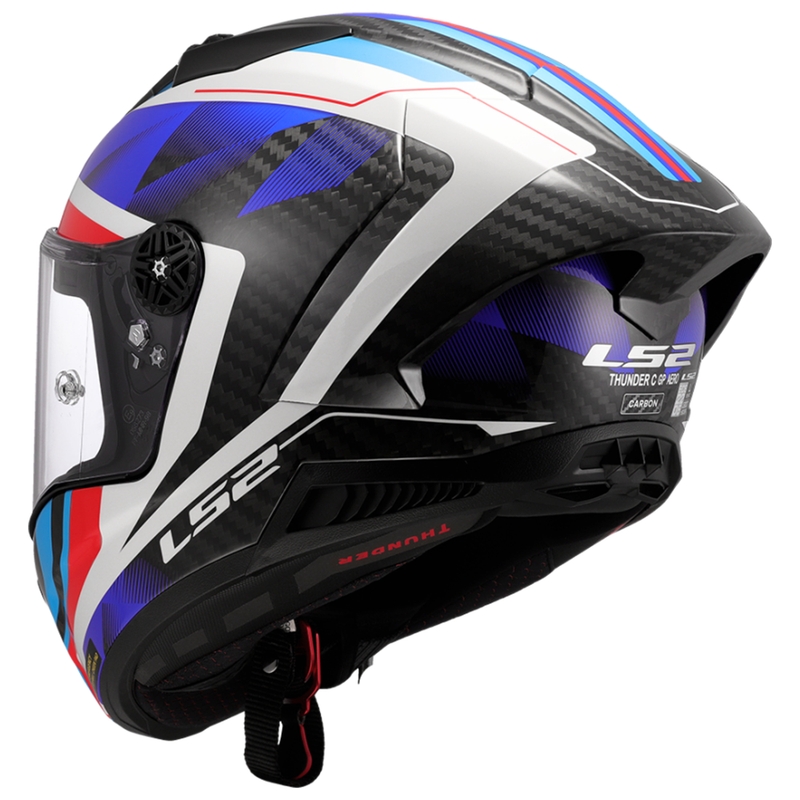 Celoobrazna motoristična čelada LS2 FF805 Thunder C GP Aero Raute modro-rdeča