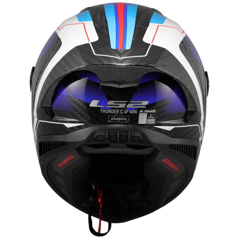 Celoobrazna motoristična čelada LS2 FF805 Thunder C GP Aero Raute modro-rdeča