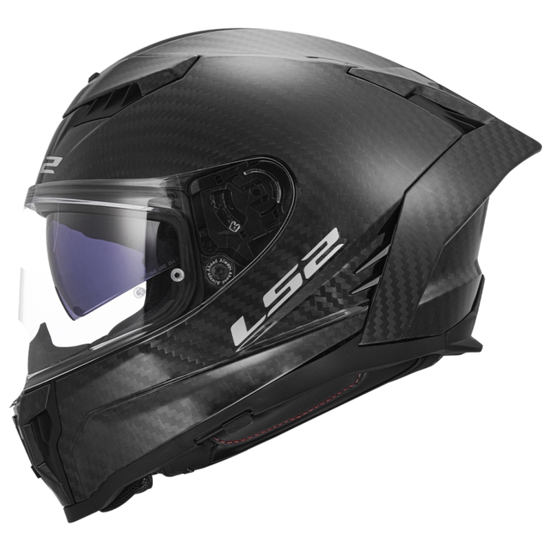 Celotna motoristična čelada LS2 FF807 Dragon Carbon mat črna