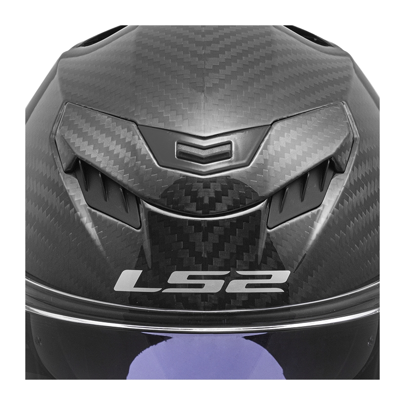 Celotna motoristična čelada LS2 FF807 Dragon Carbon mat črna