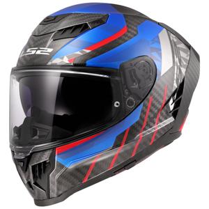 Celoobrazna motoristična čelada LS2 FF807 Dragon Trax modro-rdeča