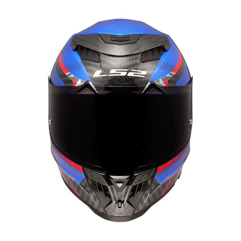 Celoobrazna motoristična čelada LS2 FF807 Dragon Trax modro-rdeča