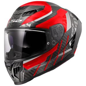 Celotna motoristična čelada LS2 FF807 Dragon Trax rdeča