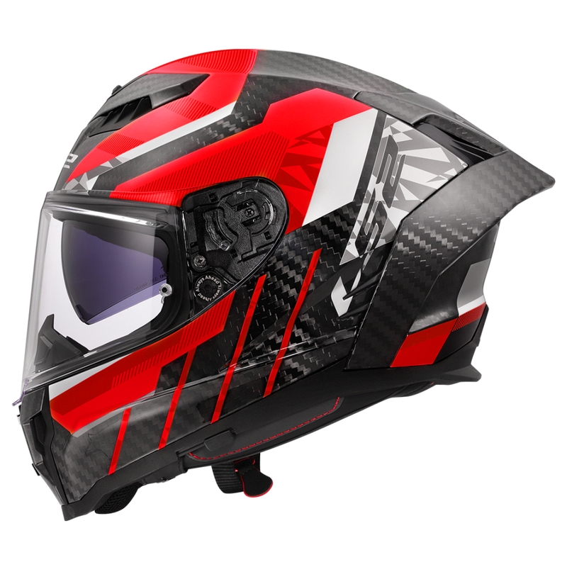 Celotna motoristična čelada LS2 FF807 Dragon Trax rdeča