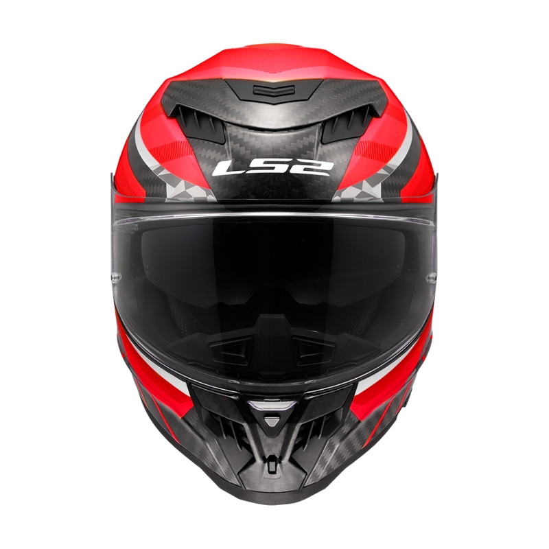Celotna motoristična čelada LS2 FF807 Dragon Trax rdeča