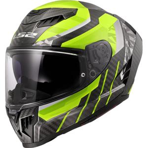 Celo obrazna motoristična čelada LS2 FF807 Dragon Trax fluo rumena