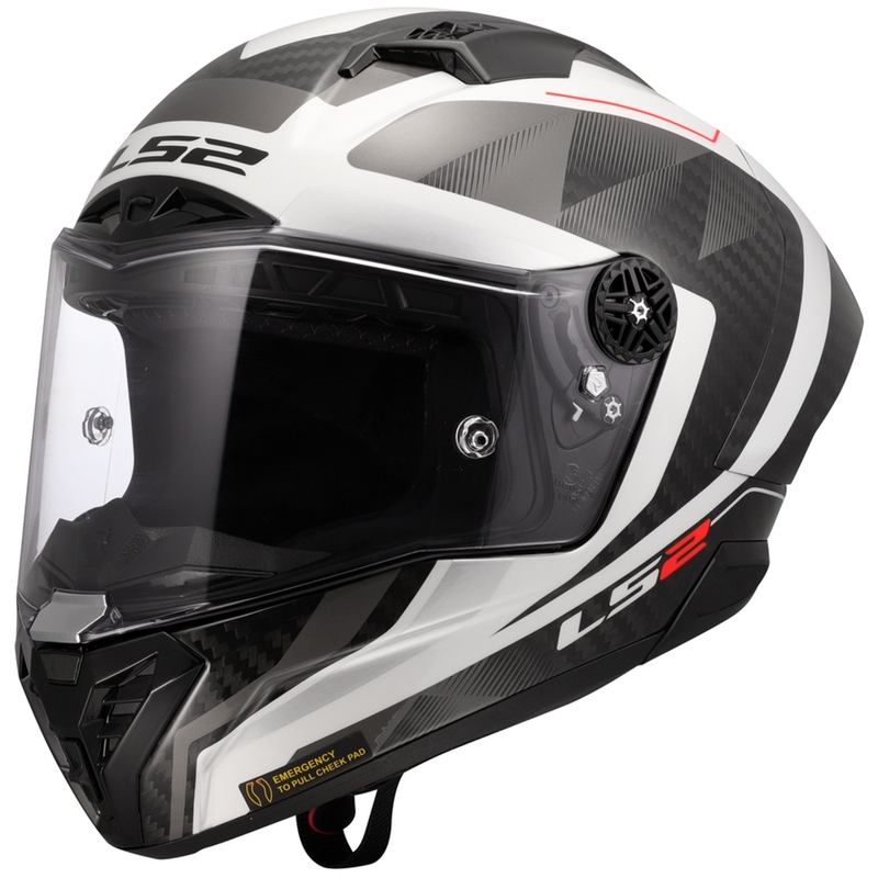 Celoobrazna motoristična čelada LS2 FF805 Thunder C GP Aero Raute belo-siva