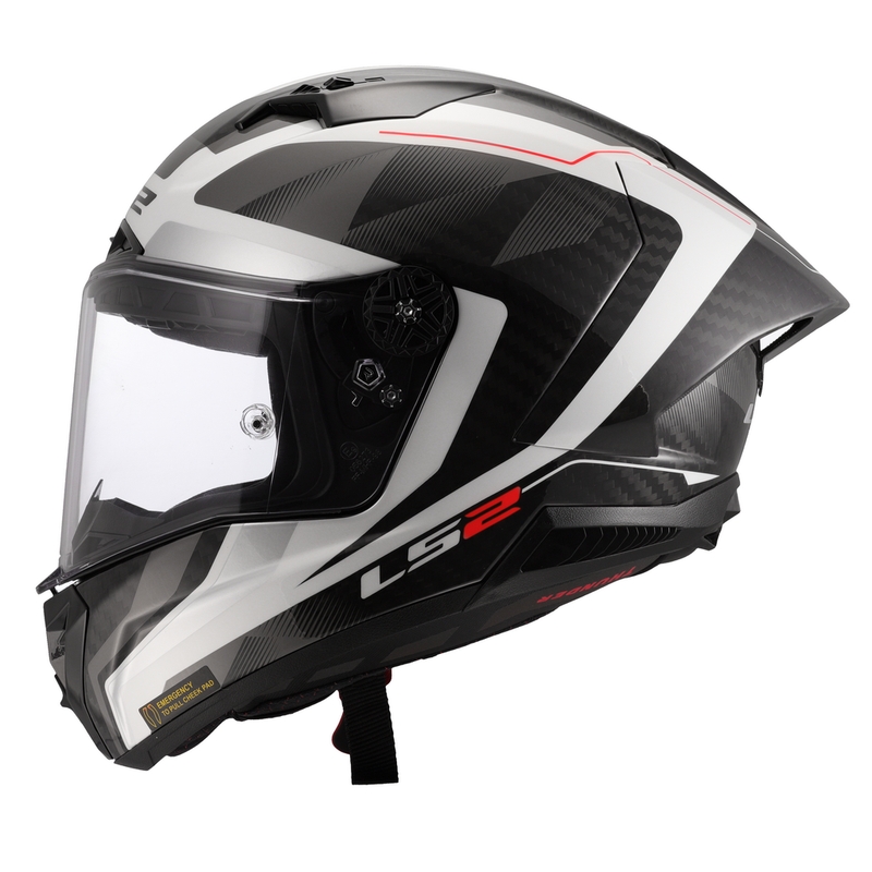 Celoobrazna motoristična čelada LS2 FF805 Thunder C GP Aero Raute belo-siva
