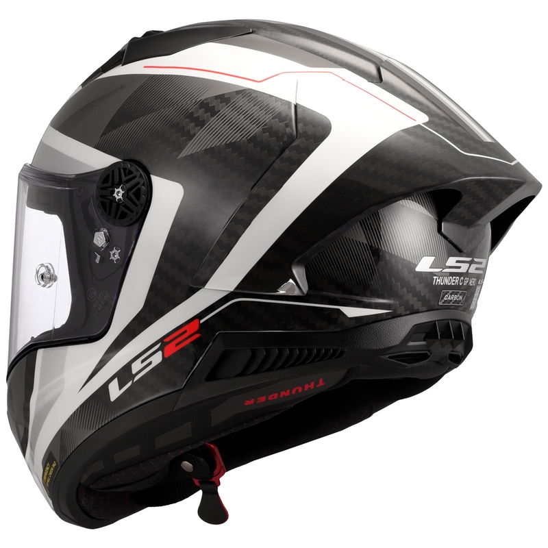 Celoobrazna motoristična čelada LS2 FF805 Thunder C GP Aero Raute belo-siva
