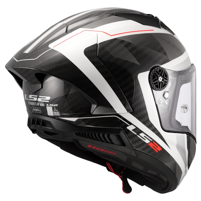 Celoobrazna motoristična čelada LS2 FF805 Thunder C GP Aero Raute belo-siva