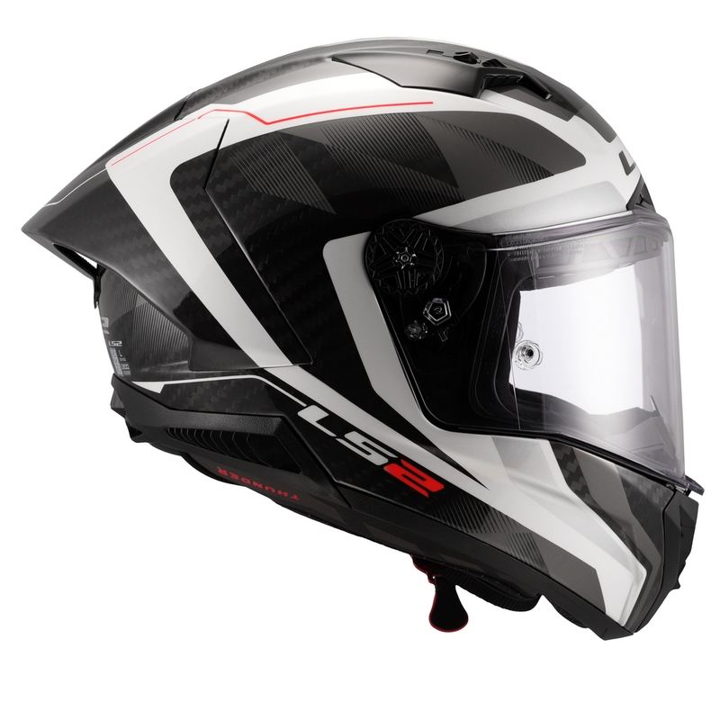 Celoobrazna motoristična čelada LS2 FF805 Thunder C GP Aero Raute belo-siva