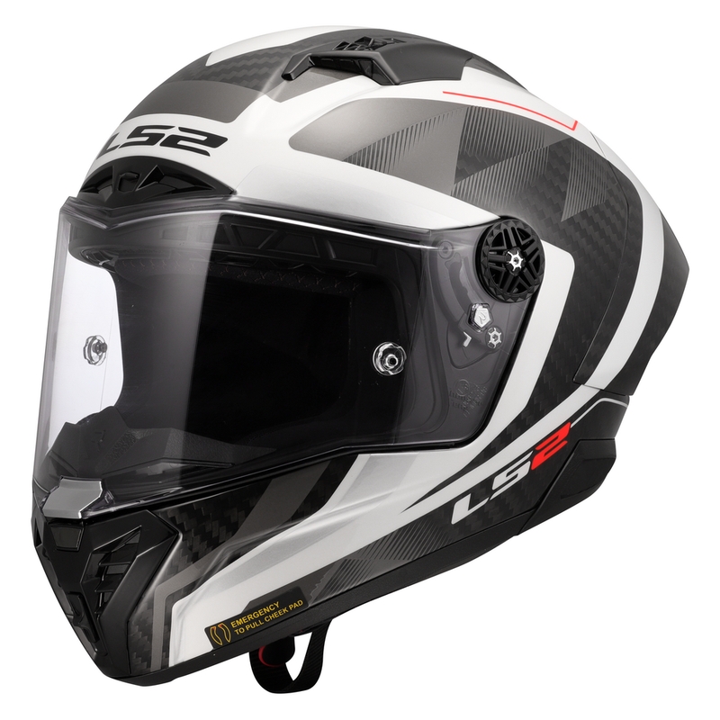 Celoobrazna motoristična čelada LS2 FF805 Thunder C GP Aero Raute belo-siva
