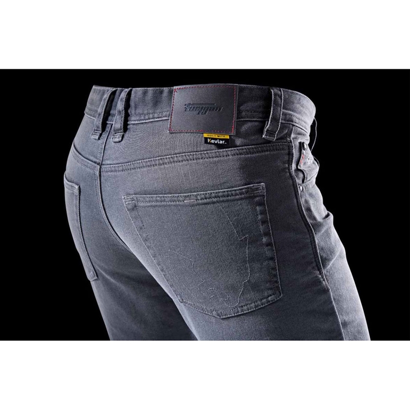 Furygan D12 X Kevlar® ravne motoristične kavbojke sive barve