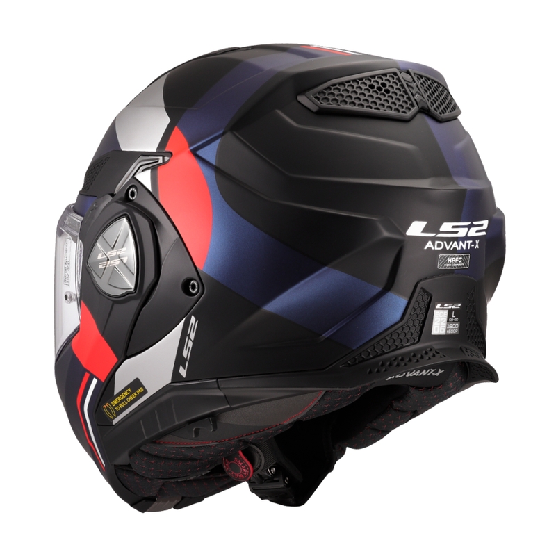 Motoristična čelada na preklop LS2 FF901 Advant X Ultra modro-rdeča