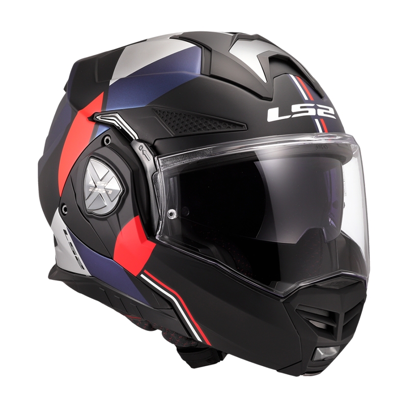 Motoristična čelada na preklop LS2 FF901 Advant X Ultra modro-rdeča