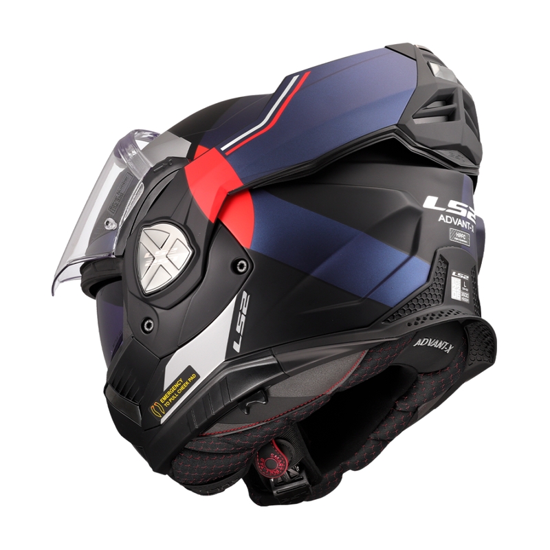 Motoristična čelada na preklop LS2 FF901 Advant X Ultra modro-rdeča