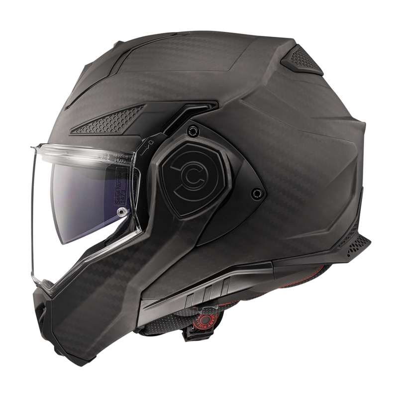 Motoristična čelada na preklop LS2 FF901 Advant X Solid Carbon mat črna