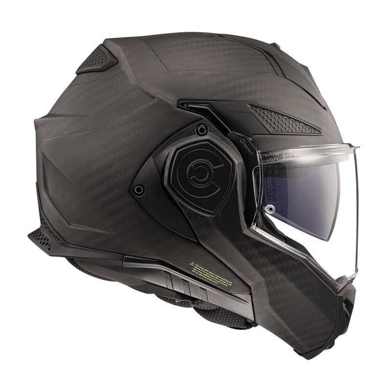 Motoristična čelada na preklop LS2 FF901 Advant X Solid Carbon mat črna