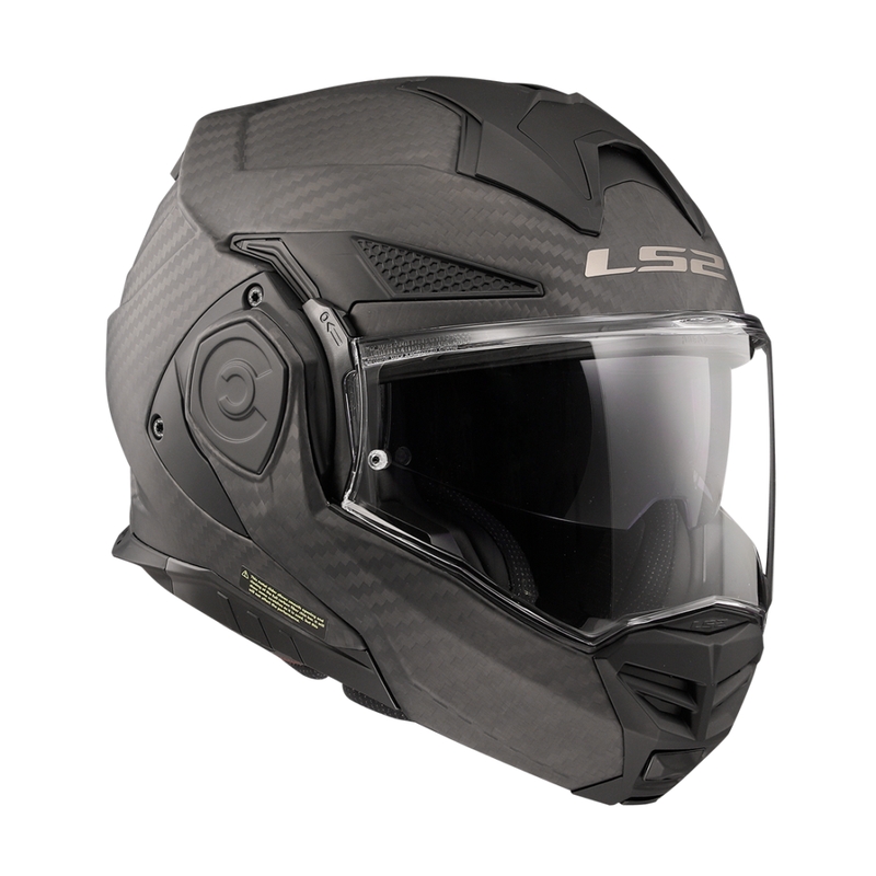 Motoristična čelada na preklop LS2 FF901 Advant X Solid Carbon mat črna