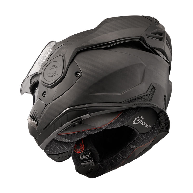 Motoristična čelada na preklop LS2 FF901 Advant X Solid Carbon mat črna