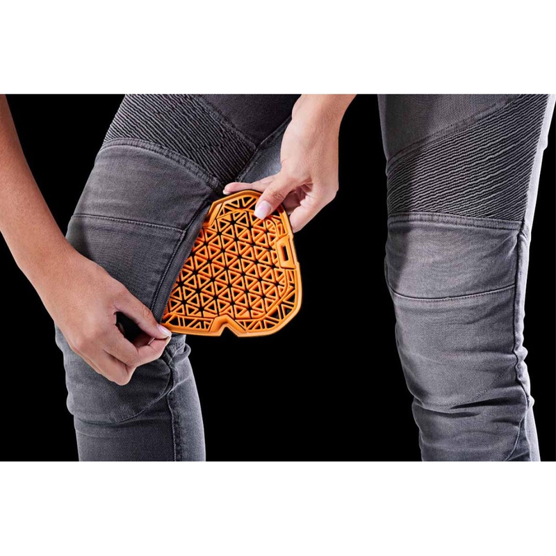 Ženske motoristične kavbojke Furygan Purdey Evo Slim sive