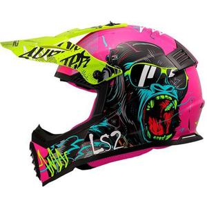 Otroška motokros čelada LS2 MX437 Fast EVO Mini Gorilla vijolična