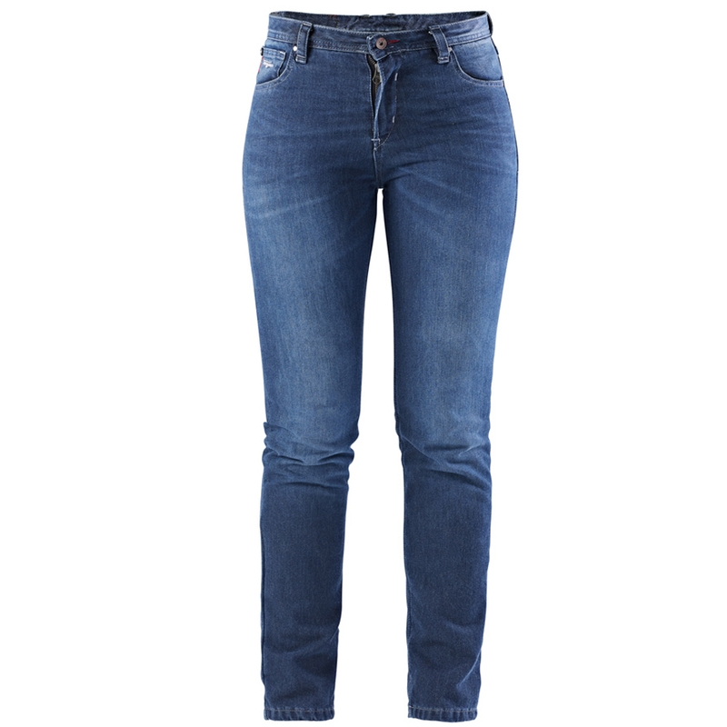 Ženske motoristične kavbojke ravne pletenine Furygan Kate X Kevlar®, modre barve