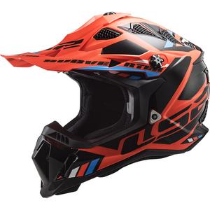 LS2 MX700 Subverter Stomp motokros čelada oranžno-črna